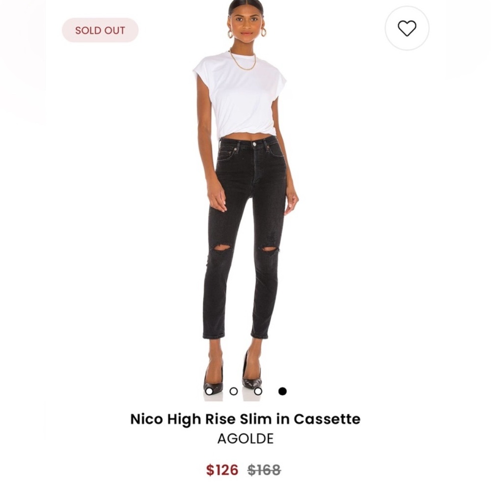 Agolde Nico High Rise Slim in Cassette (Size 26)
